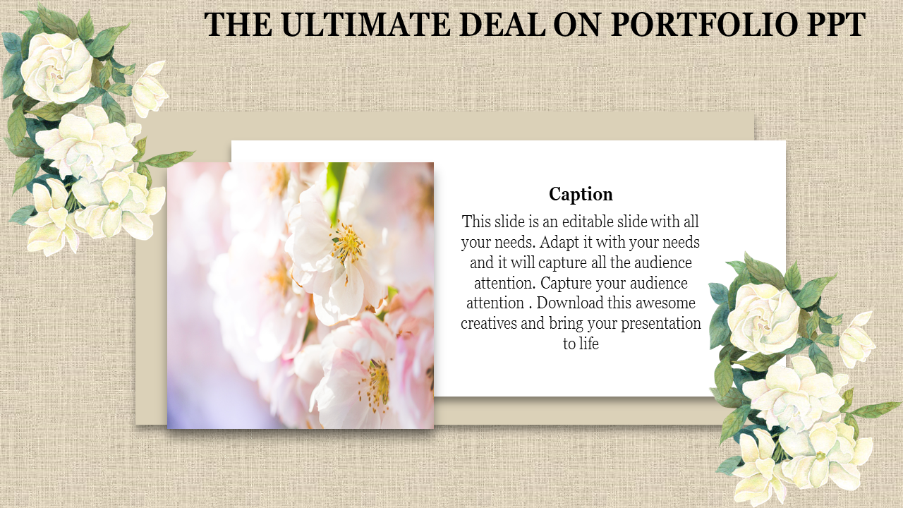 portfolio ppt template-The Ultimate Deal On PORTFOLIO PPT